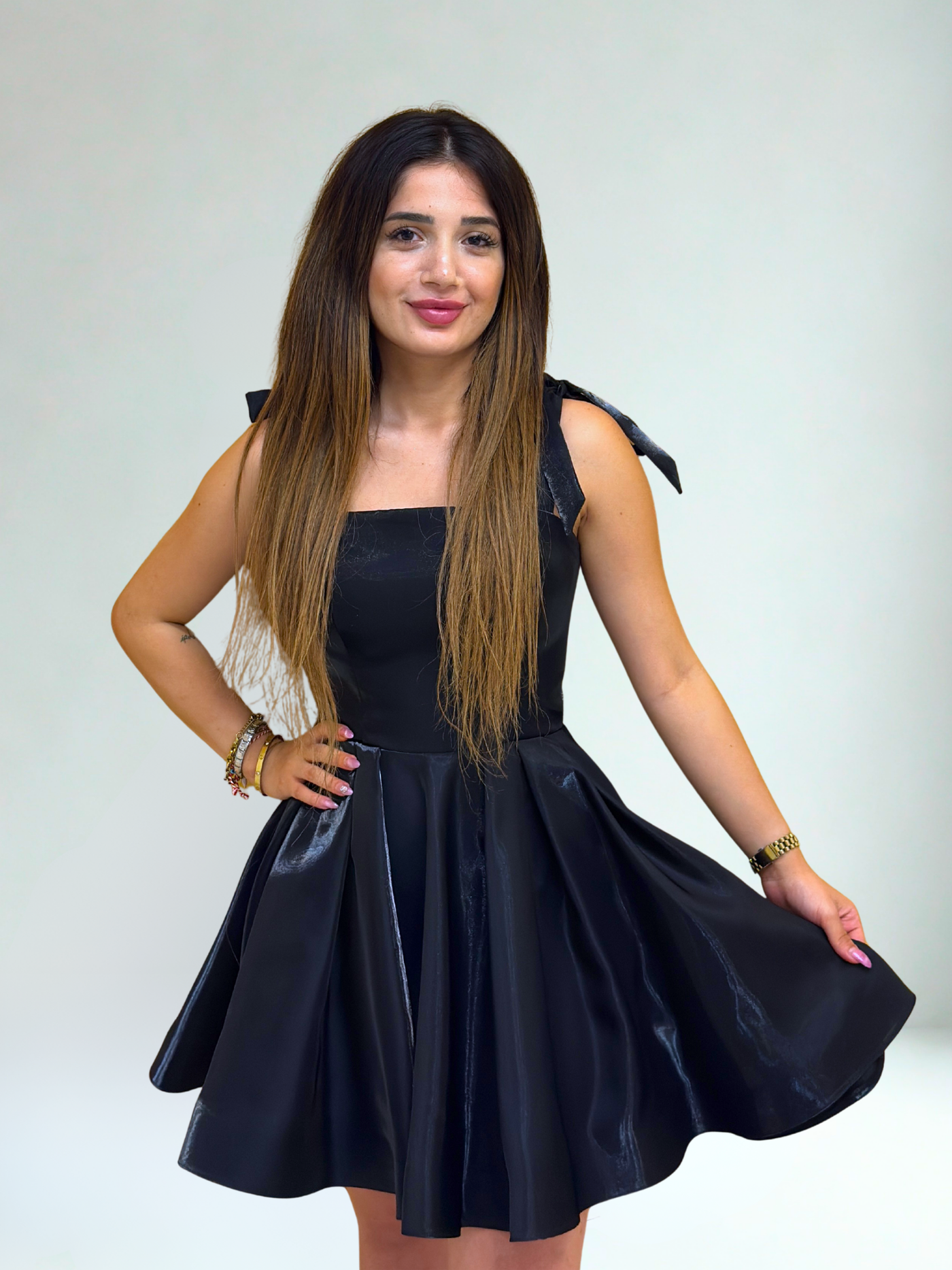MAYA SATEN MİNİ ELBİSE