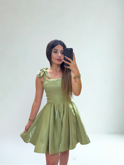 MAYA SATEN MİNİ ELBİSE